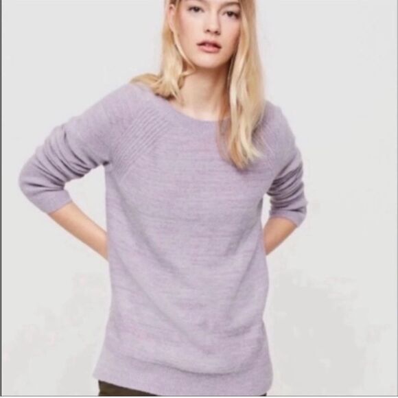 Lou & Grey Purple Pullover Sweater with Wool & Alpaca - Picture 1 of 10